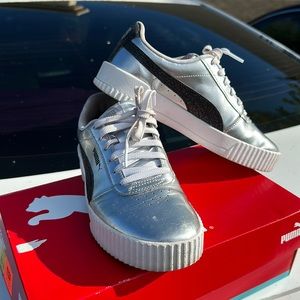 Puma silver and black